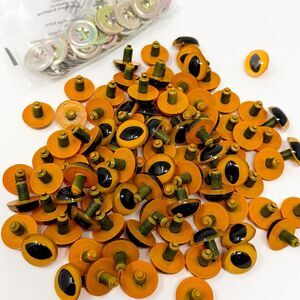 Vintage 21mm Orange Cat Safety Eyes Lot 48 Pairs Teddy Bear Doll Craft Parts